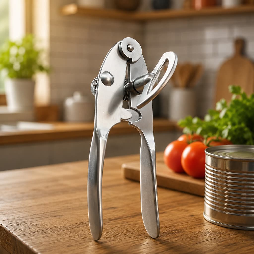 Abridor Lata Manual Zinco Manivela Fácil Abertura Cozinha Utensilio