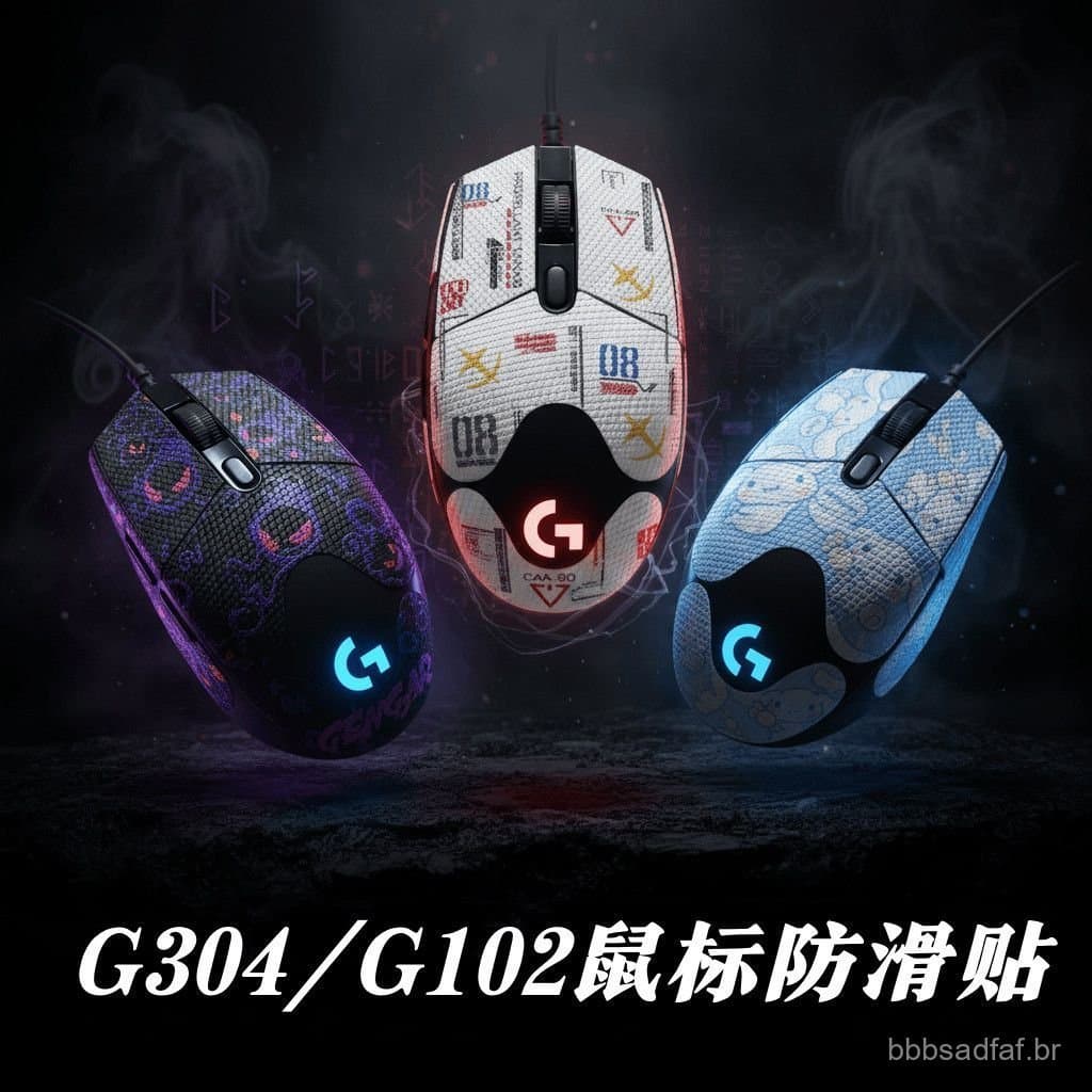 Novo produto adequado para o mouse Logitech G304/G102, mouse pad antiderrapante e absorvente de suor, mouse pad antiderr