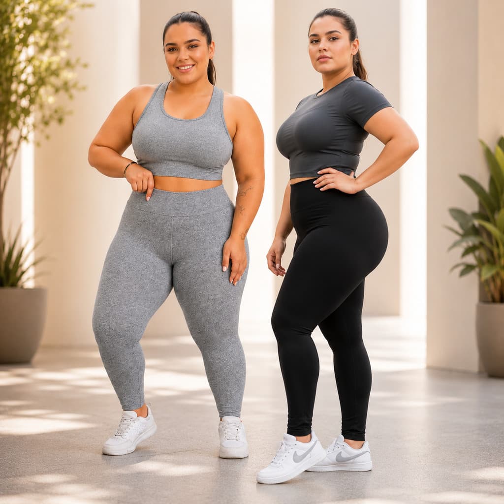 Calça Legging Plus Size Suplex Grossa Roupa de academia Costuras Reforçada