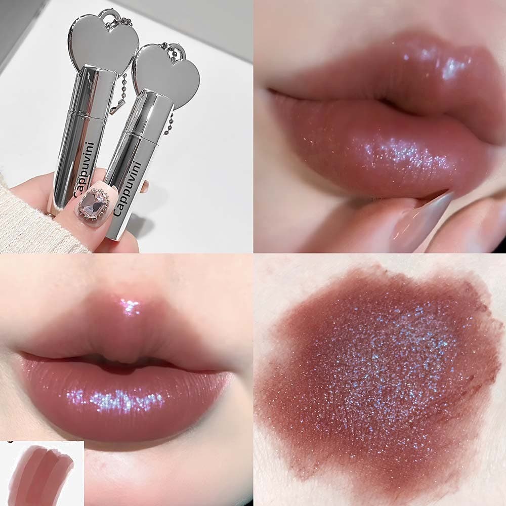 CAPPUVINI Brilho Labial Estilo Coreano Hidratante Fácil de Aplicar Cor Labial de Longa Duração