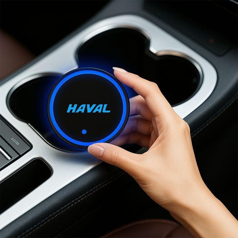 7 Cores Sensor de Luz e Movimento Tapete Porta Copos LED Artigos Automotivos For Haval H6 GT Jolion Dog Dargo H9