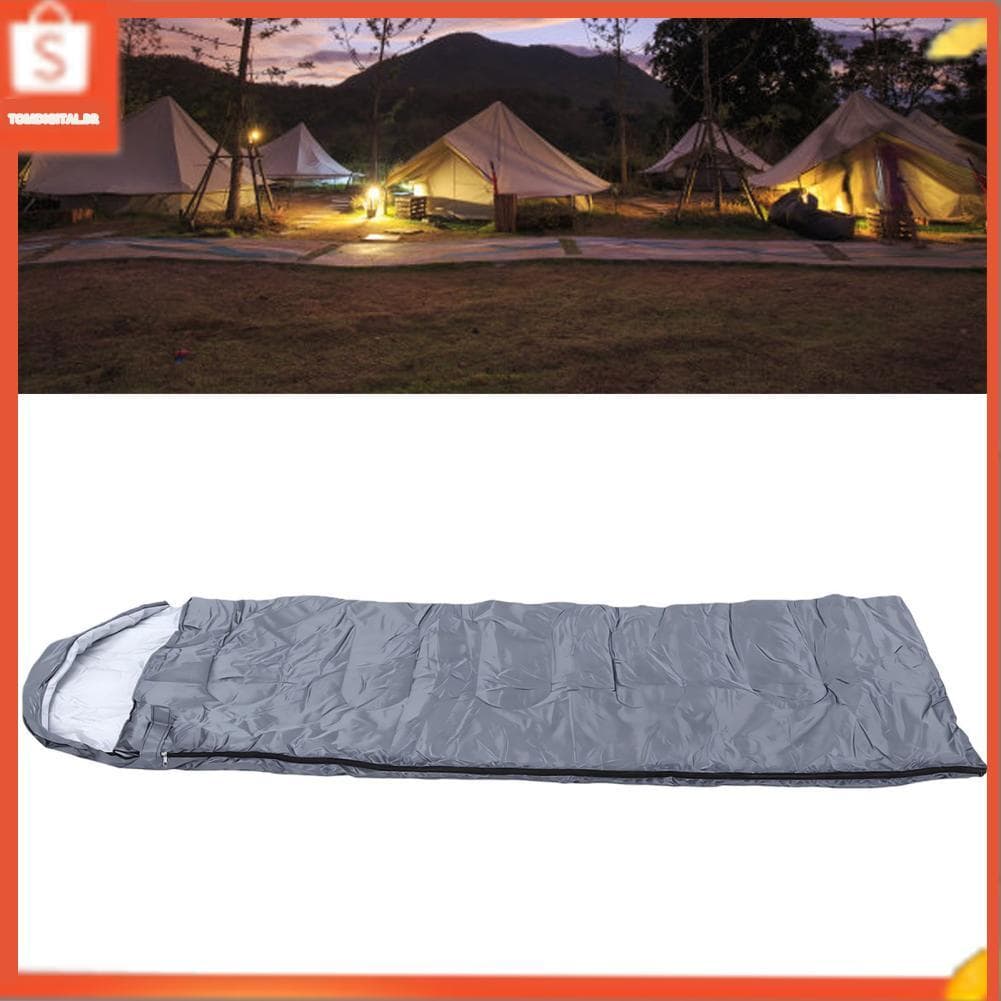 Tomdigital.br Saco de dormir para adultos à prova d\'água portátil para acampamento equipamento essencial quente e frio