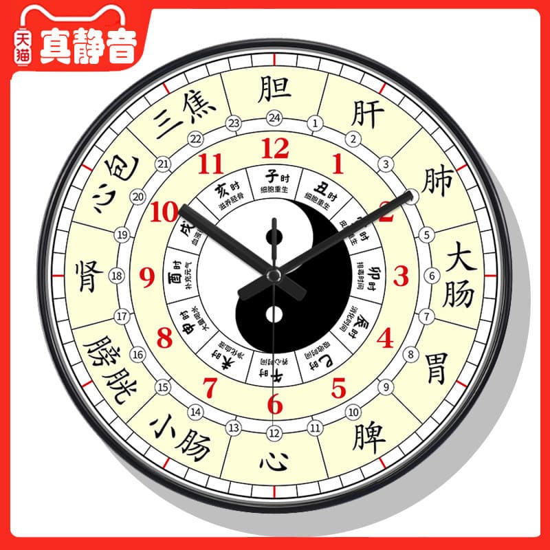 Ziwuliuzhu medicina chinesa salão de beleza relógio de parede centro saúde fofoca relógio meridiano doze horas relógio s