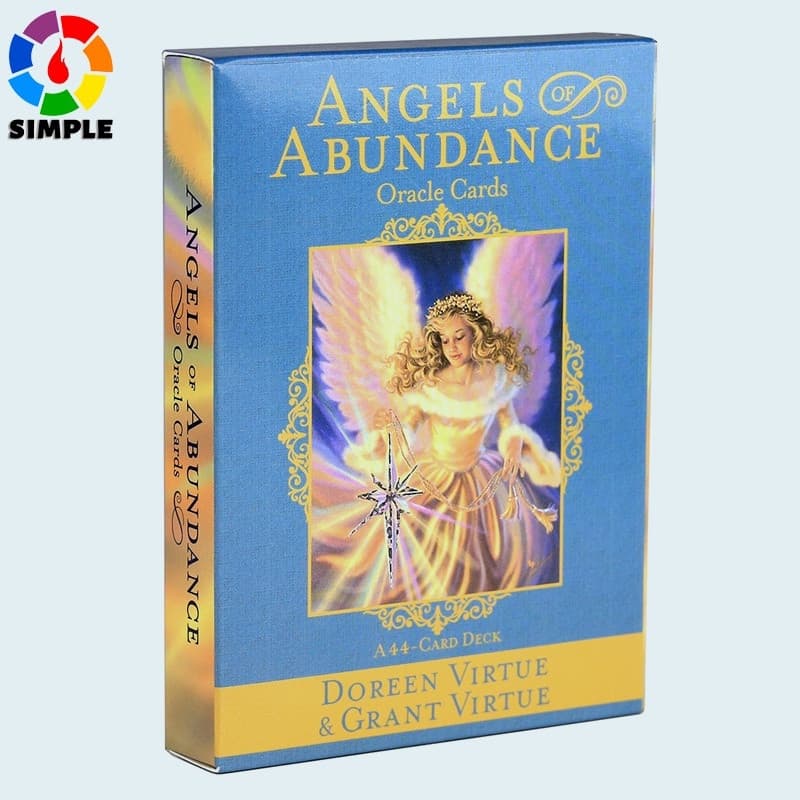 Cartas Oracle Anjos da Abundância Baralho de 44 Cartas Jogo de Tarot 0IV7