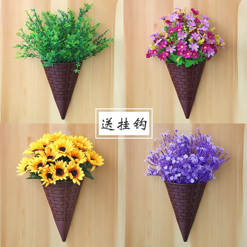 Decoração criativa parede ins decoração pendurado flor quarto influenciador leite loja de chá Layout quarto pingente par