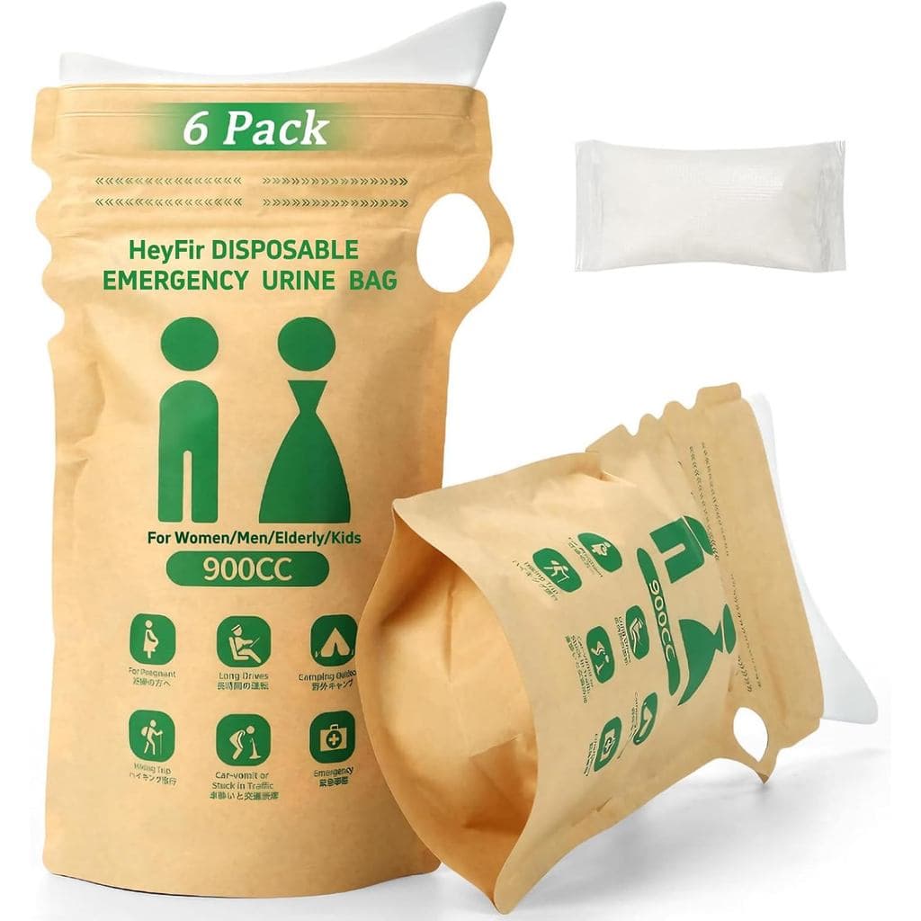 Saco de Urina Descartável - À Prova d'Água, Ecológico, Degradável, de Papel, Portátil com Zíper Duplo e Vedação à Prova