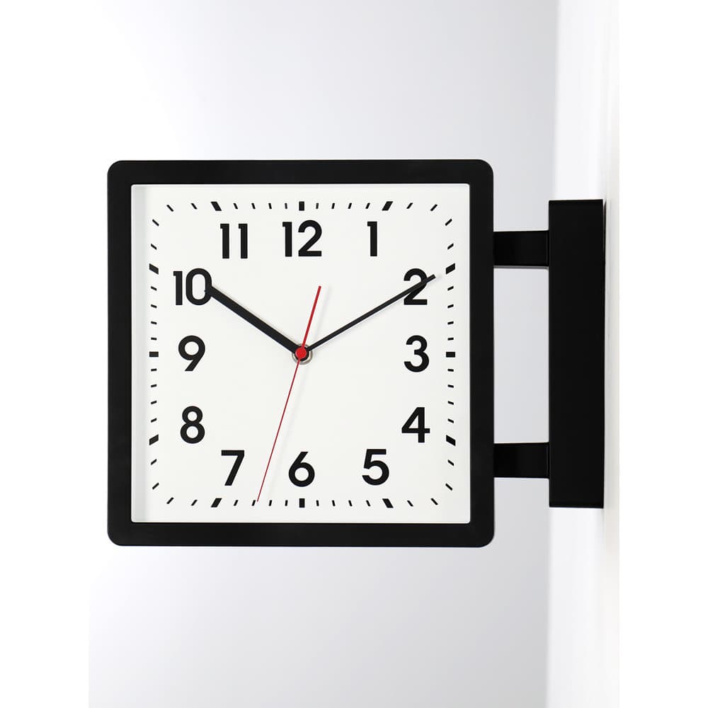 Relógio de parede Digital quadrado dupla face para sala de estar, simples e moderno, montado na parede, criativo, inteli