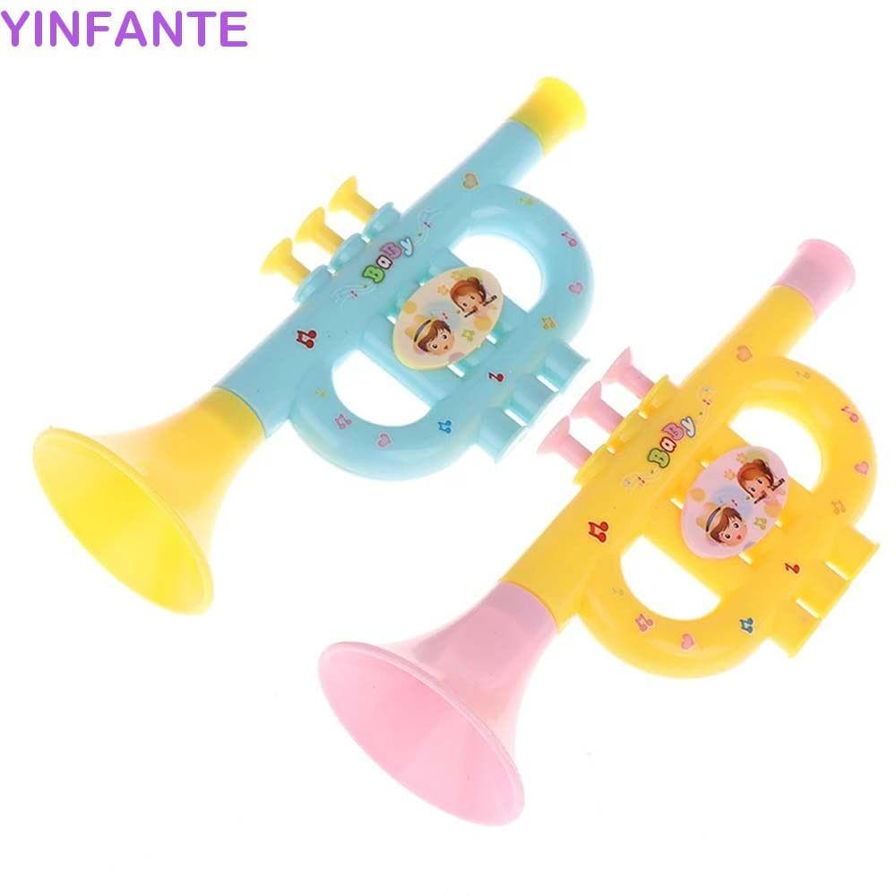 YINFANTEWN Crianças Trompete Cor Aleatória Instrumento De Simulação Infantil Jogando Instrumentos Musicais Brinquedo Hoo