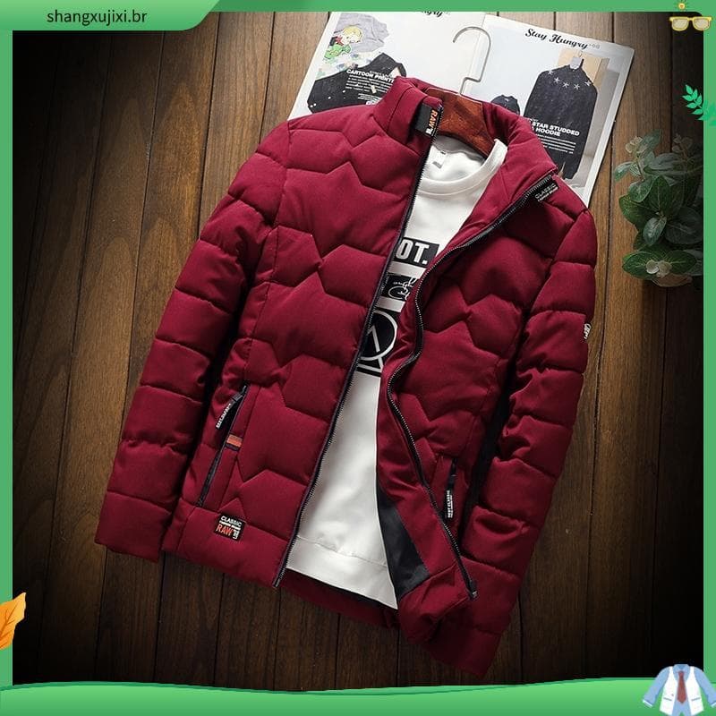 Outono inverno masculino novo estilo Casual engrossado quente acolchoado jaqueta casaco acolchoado roupas de ajuste fino