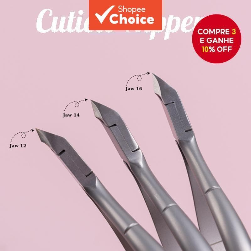 Alicates profissionais para cutículas, cortador de pele de unha para manicure, cortador de unhas encravadas, alicates