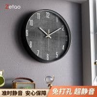 Luz de luxo nórdico moderno sala estar casa moda simples silencioso relógio parede relógio parede