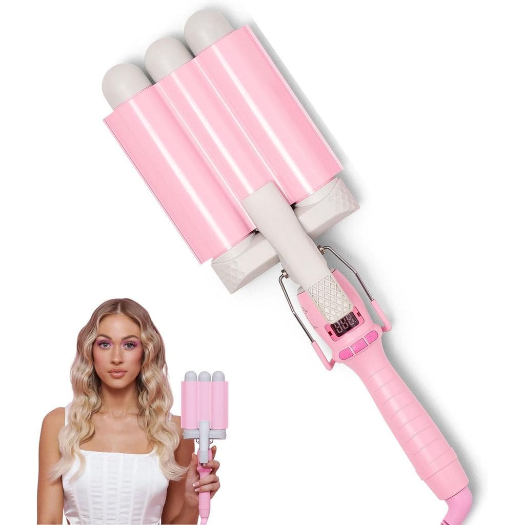 Mermade PRO Hair Waver 1.25" - Modelador de Cabelo com 3 Barris de 1 1/4 Polegadas, Modelador de Cerâmica para Cabelos G