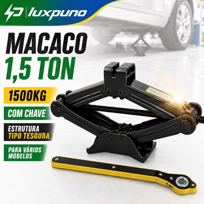Macaco Sanfona Automotivo 1500KG Tipo Sanfona Mecânico Joelho Carro Chave Catraca Universal 1.5T para Carros e Veículos