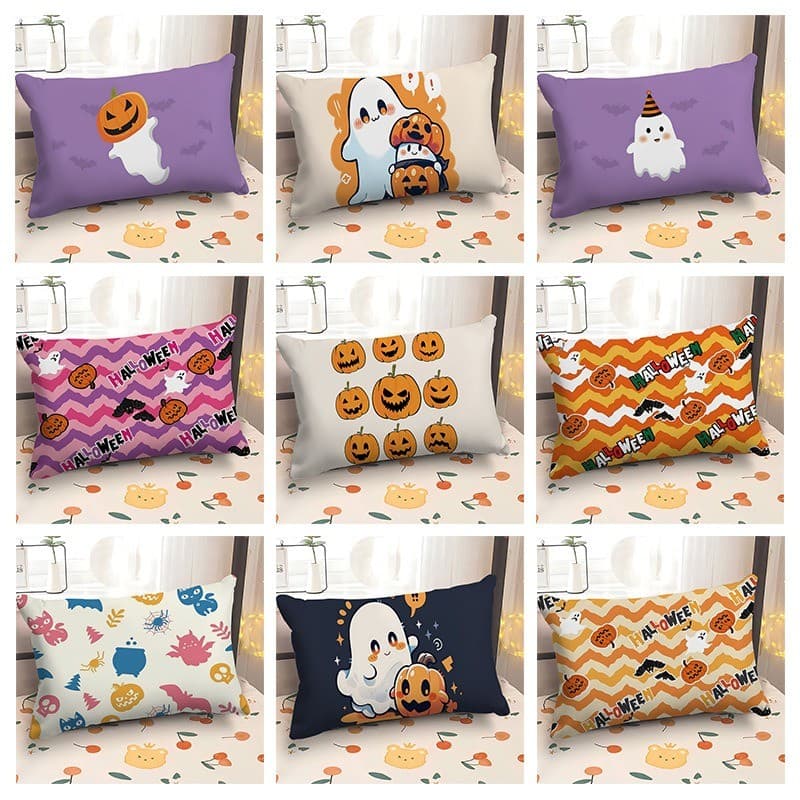 Bonito Halloween Cartoon Fronha Almofada 30 * 50 Capa de sofá retangular 40 * 60 Capa de almofada para carro