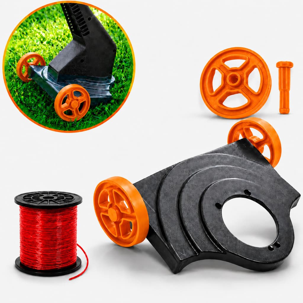 Kit Adaptador Corte Leve 2 Rodas para Aparador + 5m Nylon