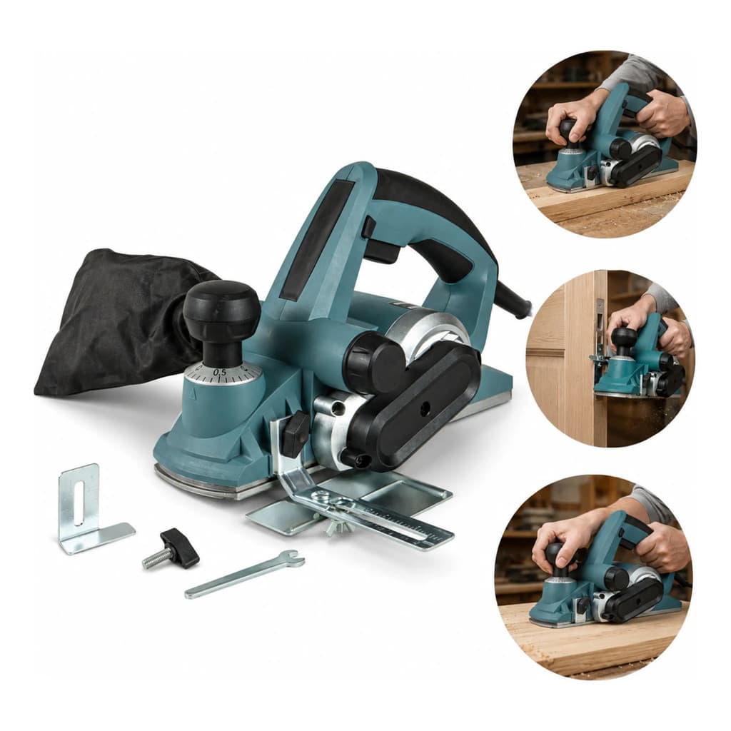 Plaina Elétrica Wesco 900w Profissional 82mm Corte 3mm Madeira Desengrossadeira