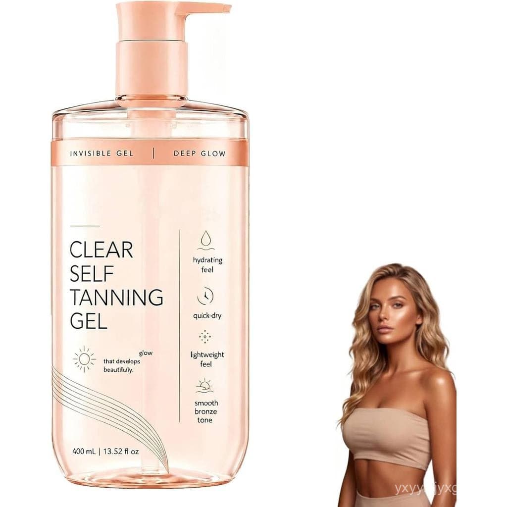 DeepwilyClearGelAutobronzeador, GelAutobronzeadorTransparente para Rosto e Corpo, Loção e Autobronzeador Gradual de Long