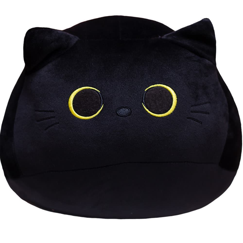 Travesseiro De Pelúcia Para Gato , Boneca Macia Dormir , Gatinho Preto E Branco