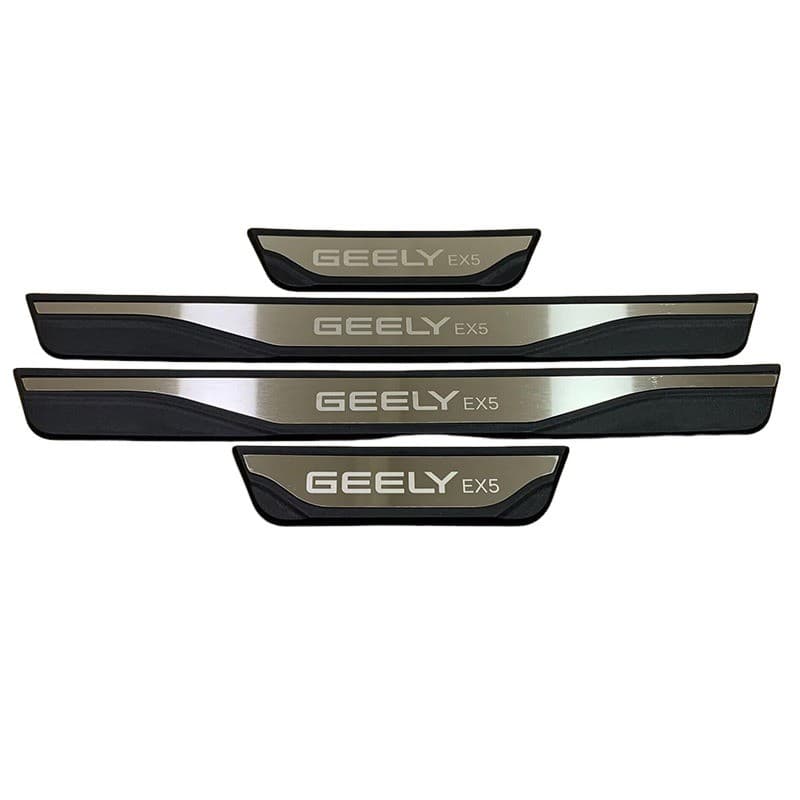 Aço Inoxidável Guarnição de Soleira Proteção de Porta de Carro para GEELY EX5, Conjunto de 4 peças