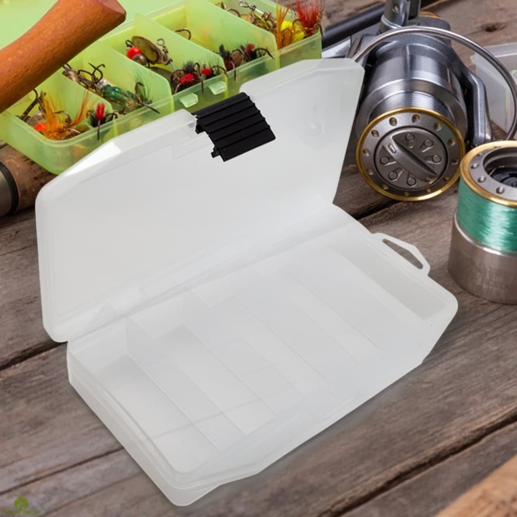 Caixa De Equipamento De Pesca Fosca Grossa Com 5 Compartimentos Para Isca , Ganchos , Iscas , Acessórios , Organizador D