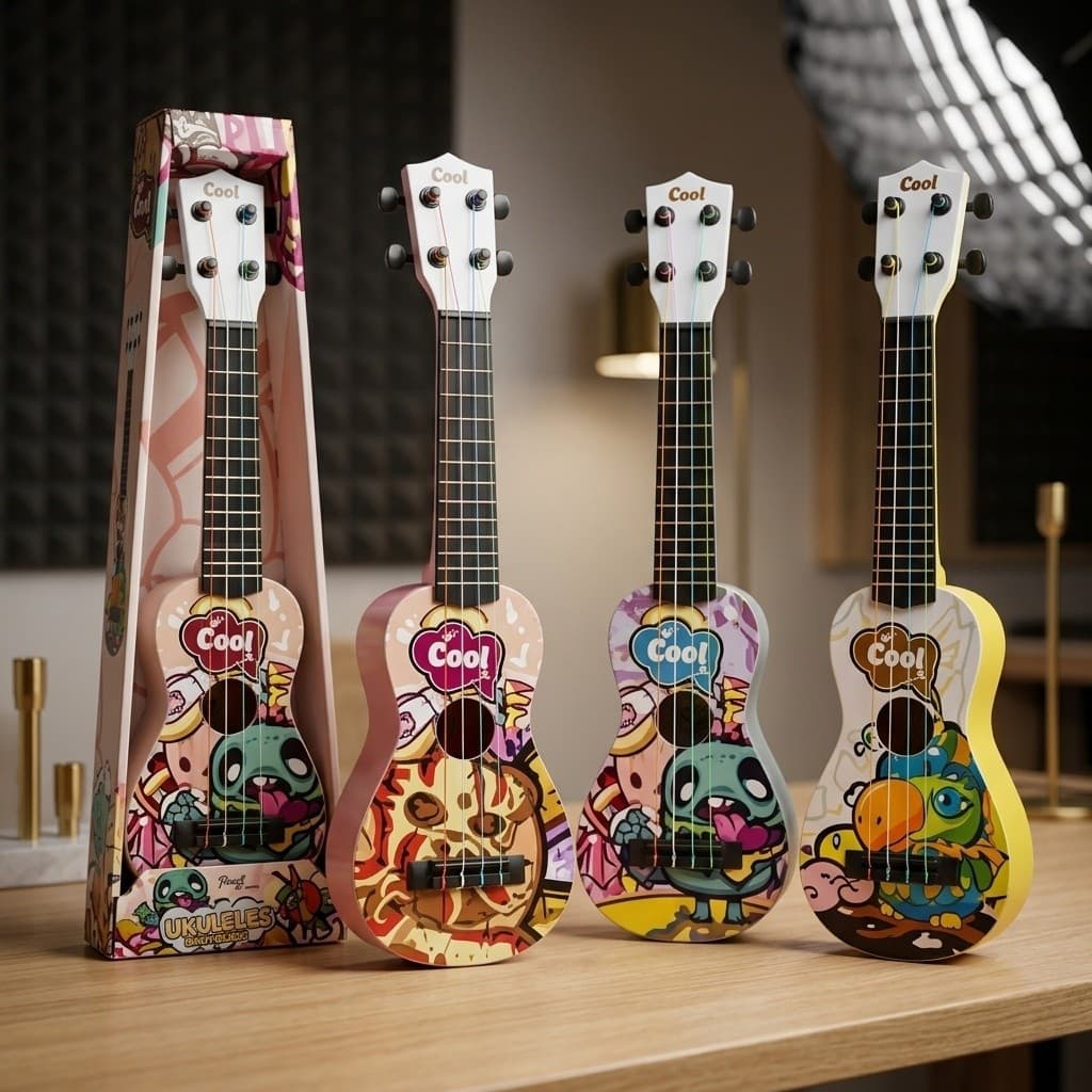 Brinquedo Guitarra Infantil Musical Cores Sortidas Facil Manuseio Educativo