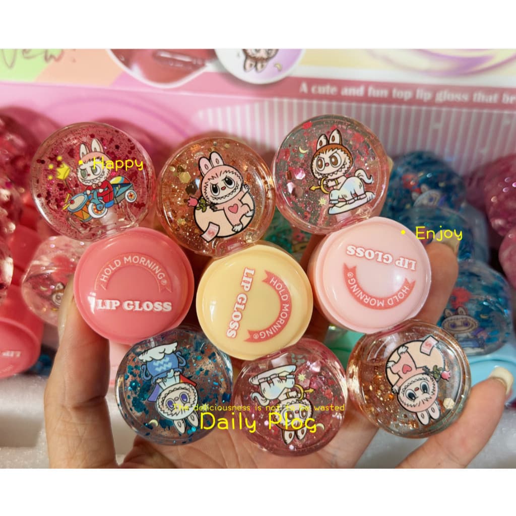 Kit 3 ou 6 Gloss  Fofo Spinner Brilho Labial que Muda de Cor Hidratante com Glitter