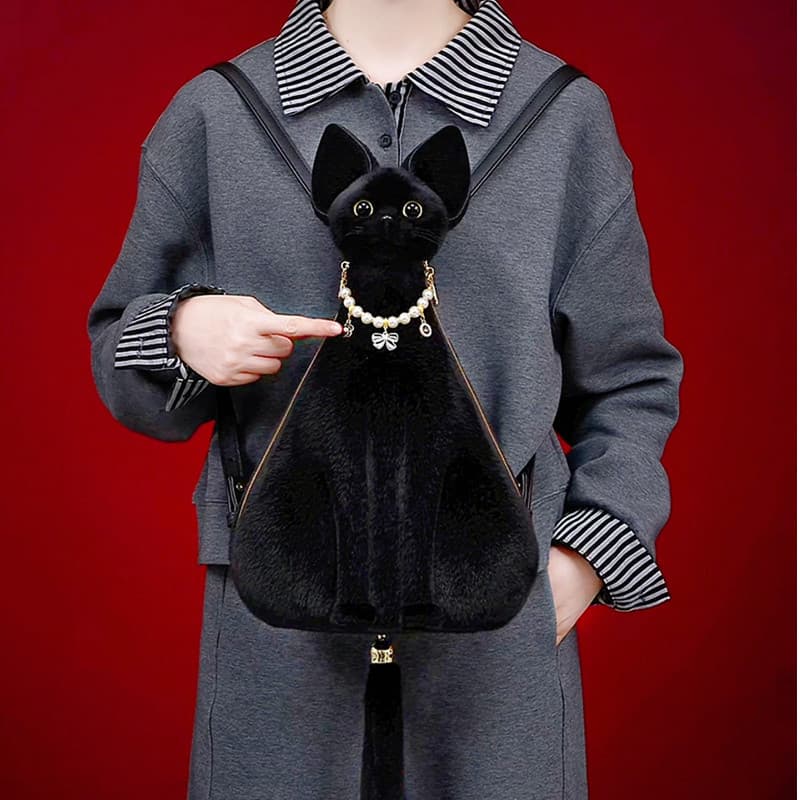Maotaimeng 2026 Novo Estilo Simulação Gato Mochila Feminina High-End Nicho Design Exclusivo Bolsa Original