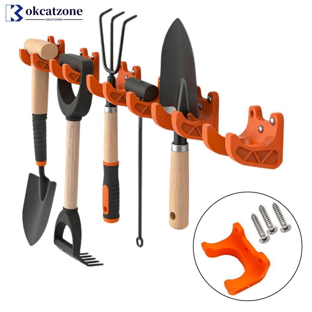 OKCATZONE Suporte De Parede Para Ferramentas De Jardim , Parafuso , Organizador De Armazenamento Fixo Pá , Ancinho , Vas