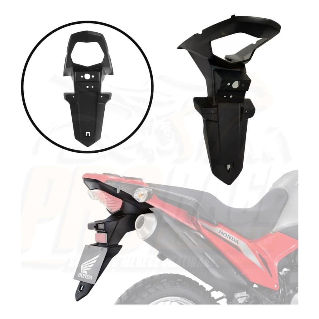 Paralama Traseiro Suporte De Placa Moto Honda Nxr Bros 160 2015 2016 2017 2018 2019 2020 2021