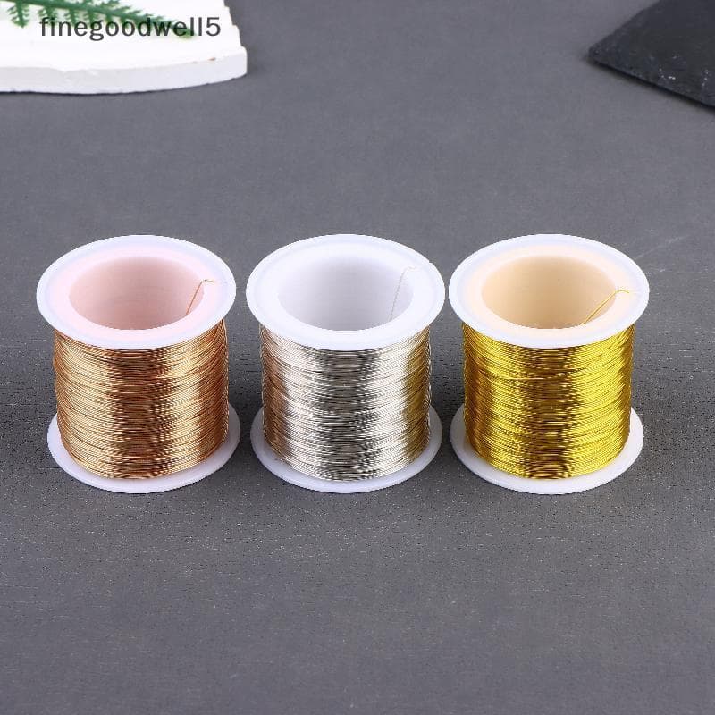 Finegoodwell5 100m/328 Pés Fio De Aço Revestido De Cobre Desbotado Escultura De Metal Dobrável Para Artesanato Fabricaçã