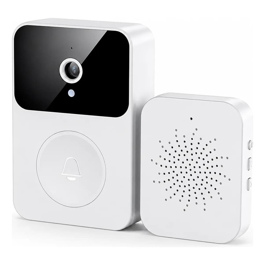 Campainha Com Câmera Vídeo Porteiro Sem Fio Wi-Fi HD Inteligente Smart Home Vê Pelo Celular Recarregável