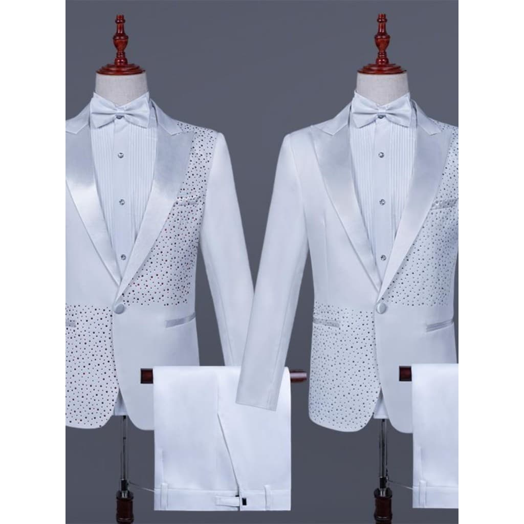 Cantor masculino lantejoulas terno adulto anfitrião traje palco coro desempenho vestido terno roupas masculinas