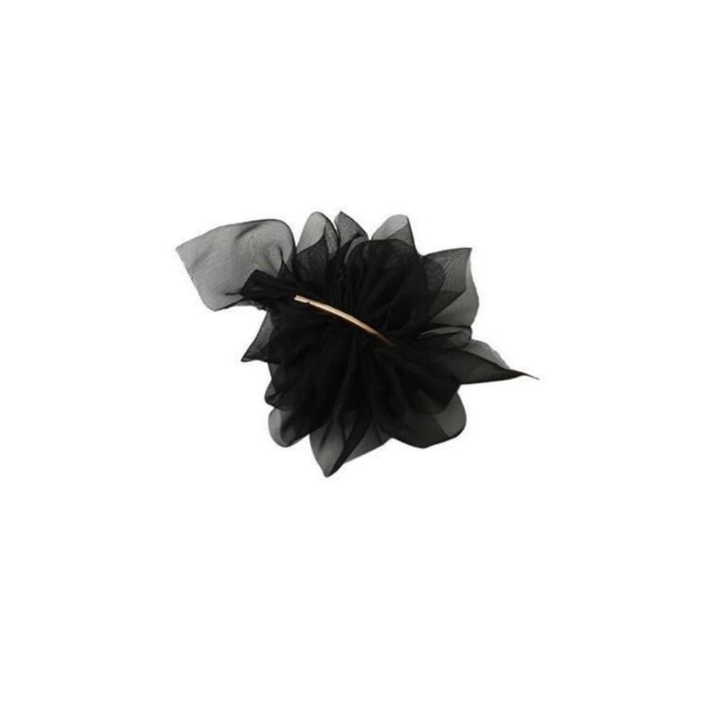 Super fada elegante Chiffon flor grampo de cabelo feminino verão volta cabeça rabo de cavalo clipe High-End simples prim