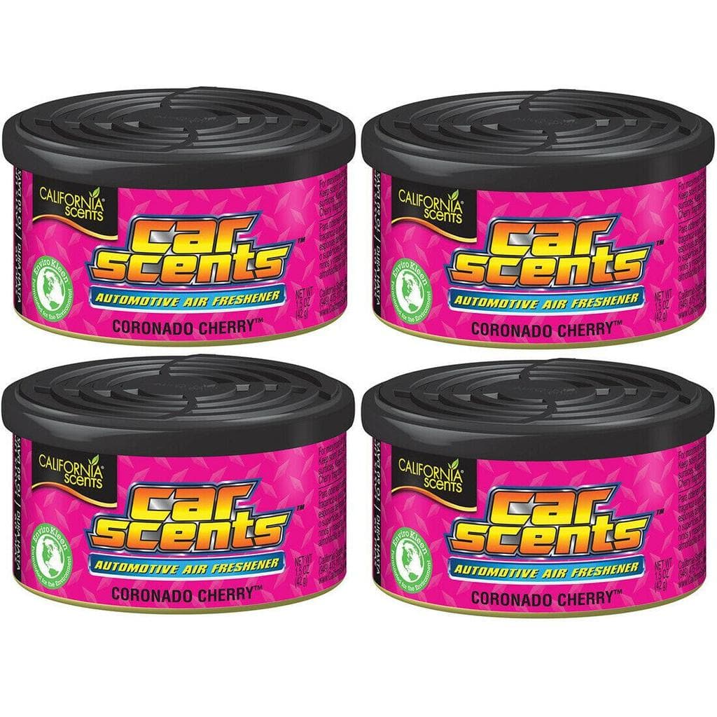 4 X Coronado Cherry California Scents Aromatizador de Ar para Casa, Escritório, Carro, Van, Táxi