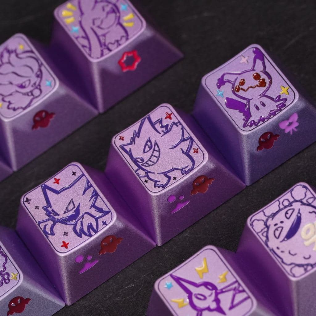 Chave De Suplemento Pokémon Metal Keycap Cherry Profile R4 1U DIY ​ Multi-Cor Anodização Criativo Bonito Dos Desenhos An