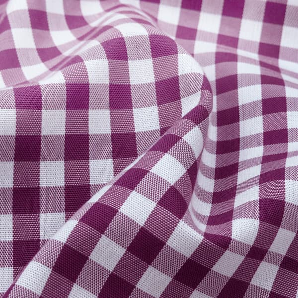 Tecido Tricoline Fio Tinto Xadrez G Vinho Decoração Pano Mesa Costura Cozinha