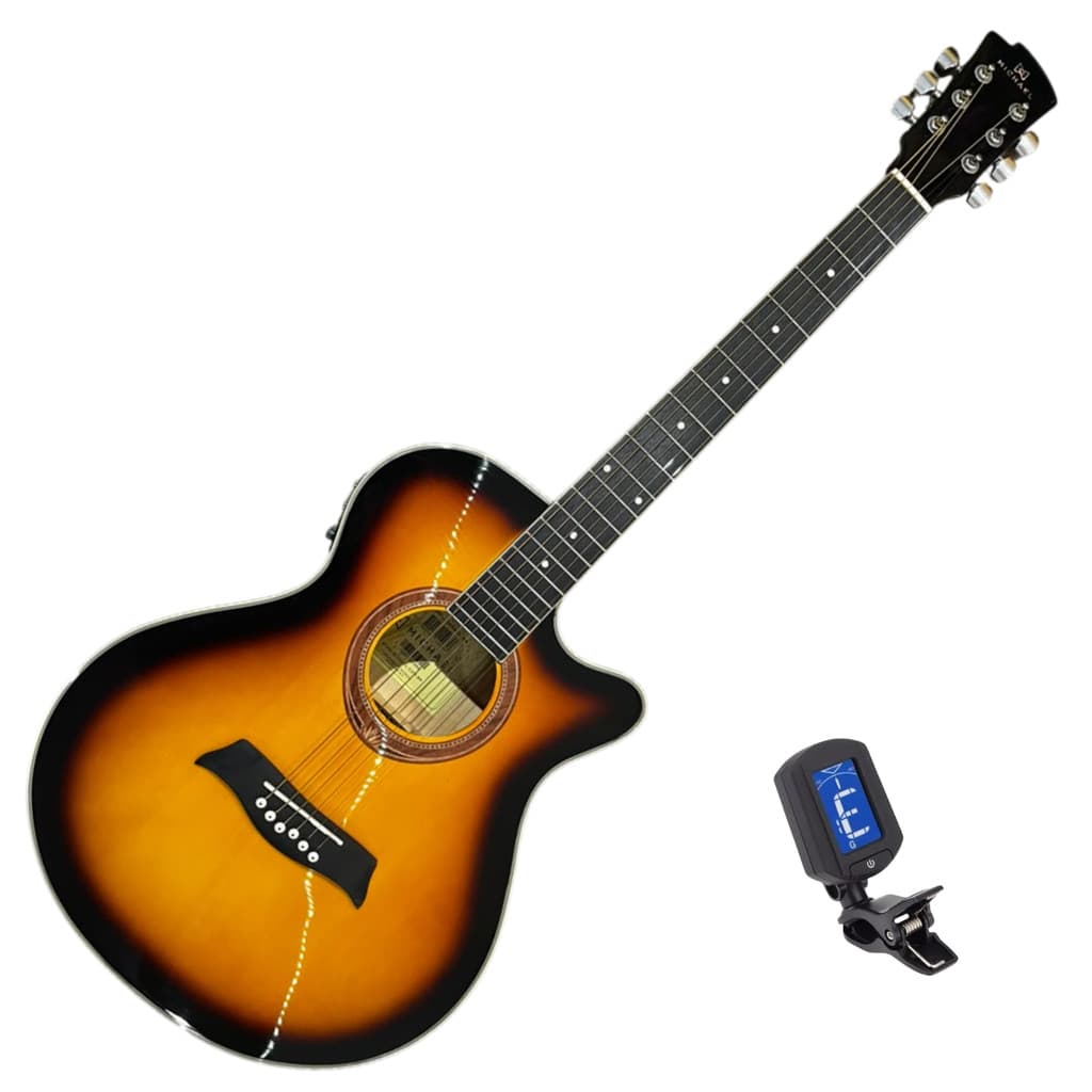 Violão Aço Elétrico Michael Mini Jumbo VMA320 SB + Afinador