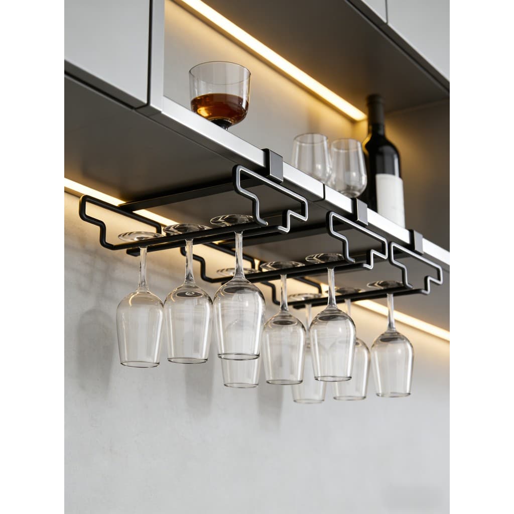 Luz de luxo high-end suporte de vidro de vinho de cabeça para baixo high-end pendurado doméstico sem perfuração taça arm