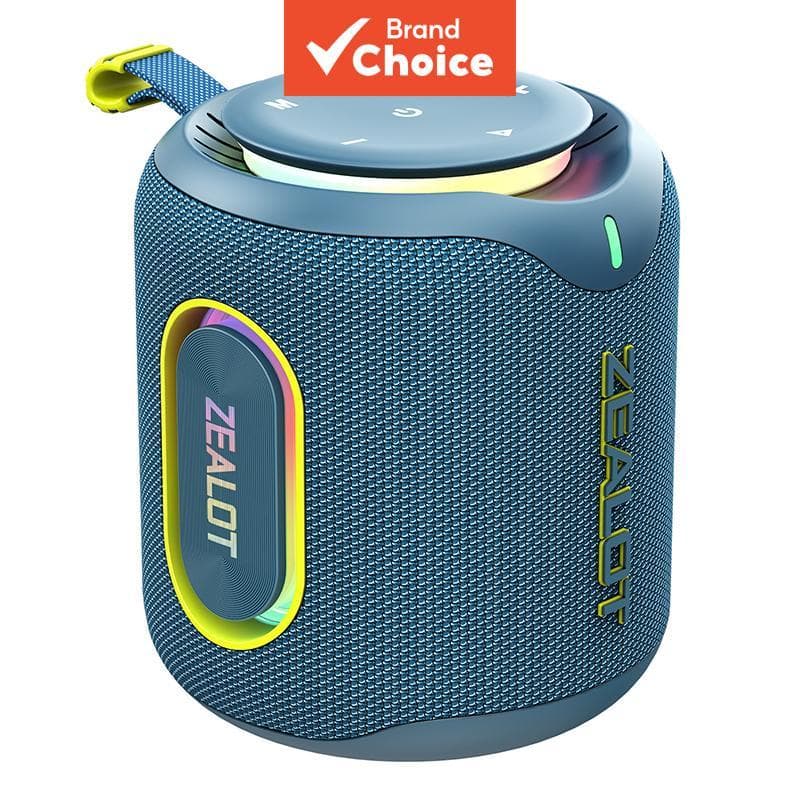 Caixa de Som Bluetooth ZEALOT M1 30W 6000mAh IPX6 à Prova d’Água, Luz RGB, Som Estéreo Grave, Corrente de Margarida,