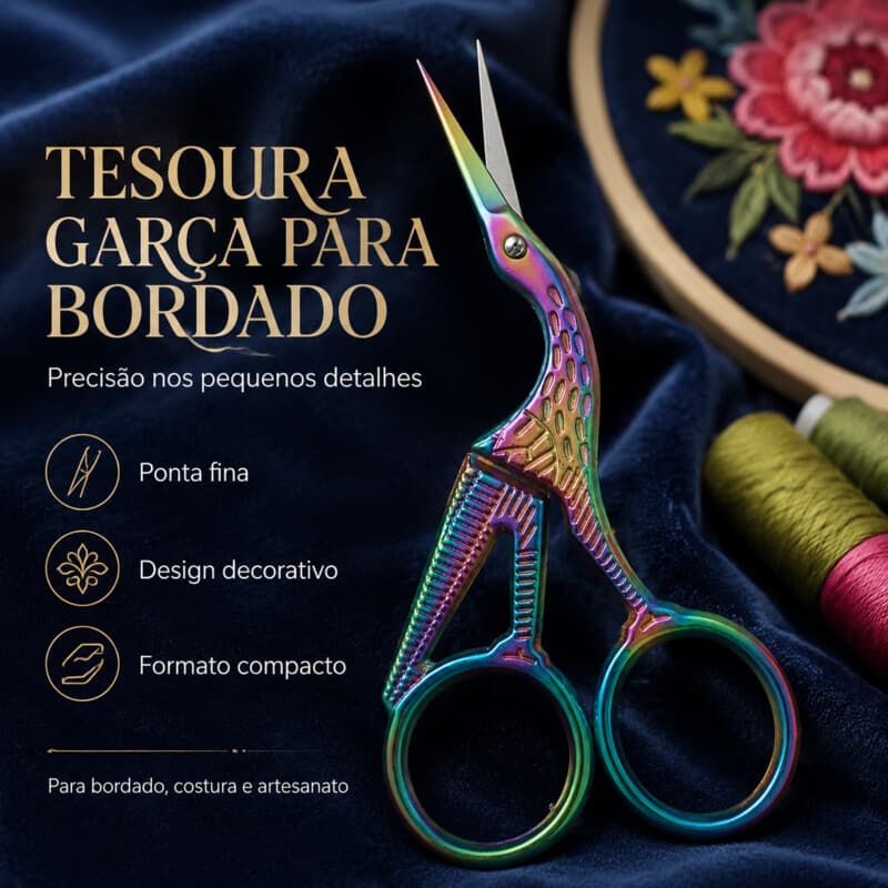 Tesoura Decorativa Formato de Pássaro – Alta Qualidade e Durabilidade
