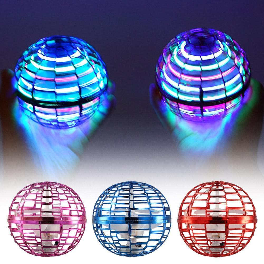 LED UFO Inteligente Bumerangue Bola Com Sensor De Movimento Voa Para Trás Automaticamente Acender Brinquedo Crianças E F