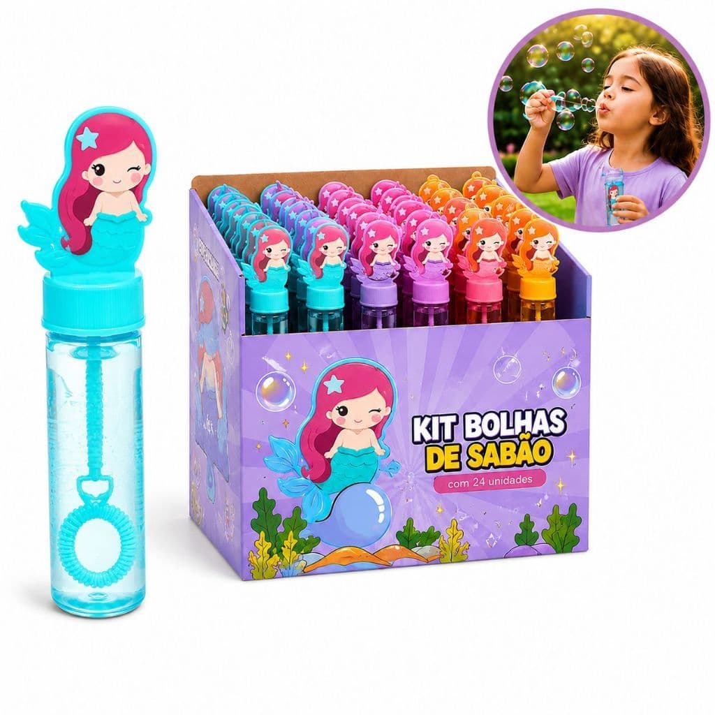 Kit 6/12/18/24 Tubos Lança Bolha De Sabão Lembrancinha Festa  Aniversário Prenda