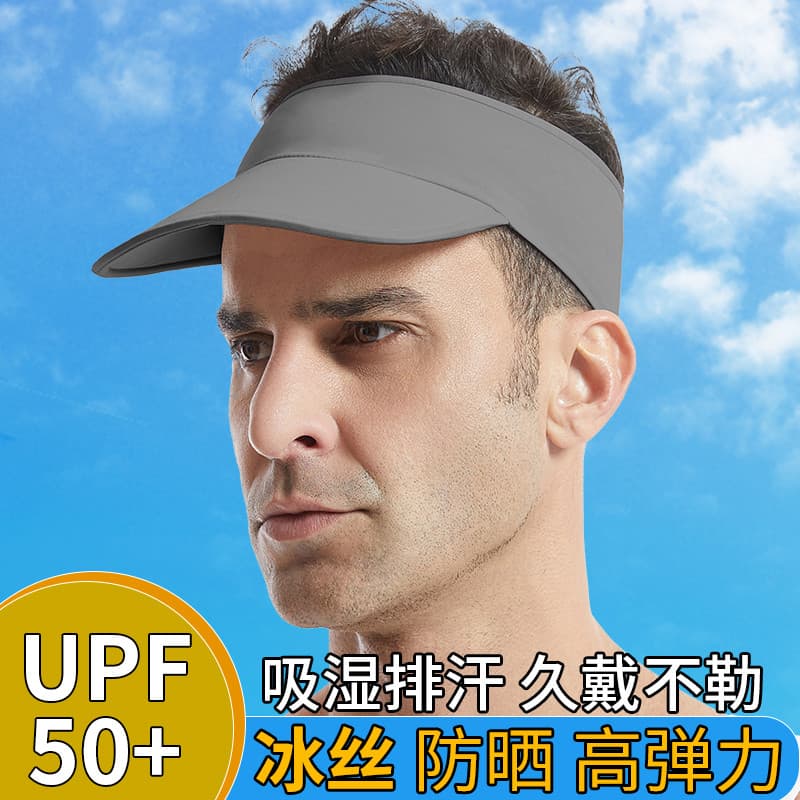 Chapéu protetor solar masculino capa sol Anti-ultravioleta montanhismo ciclismo aba grande oco boné superior verão 2024
