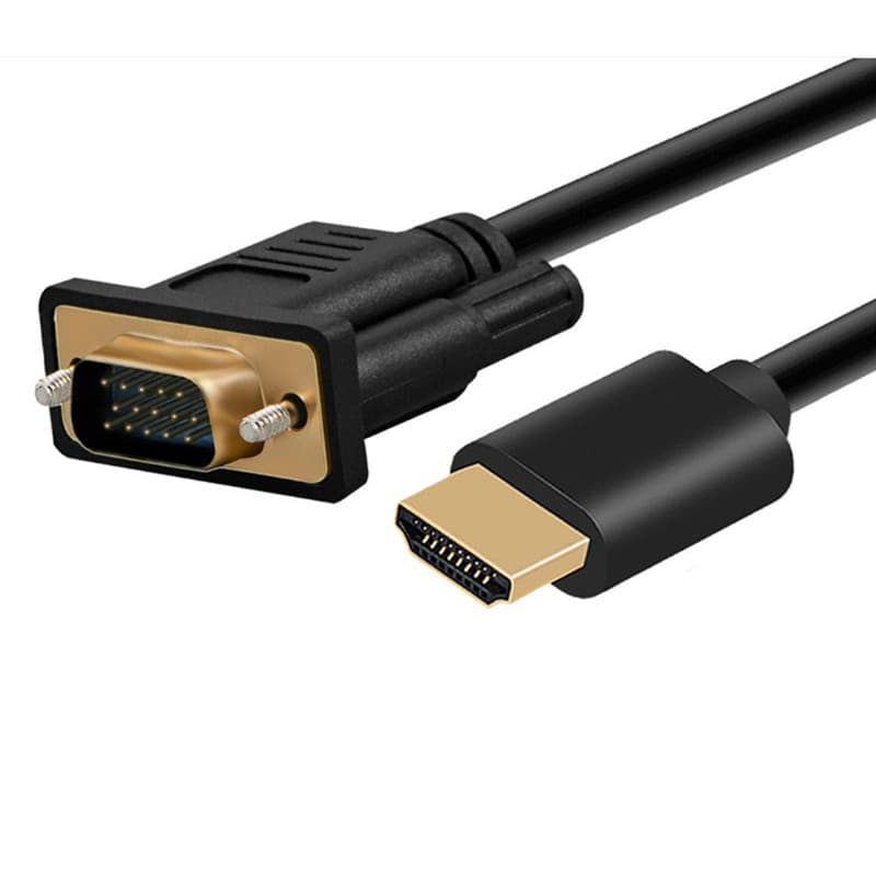 Cabo de conversão HDMI para VGA Cabo HDMI para VGA 1.8 m com Chip HDMI para cabo VGA HD