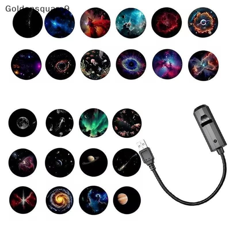 goldensquare9 Romântico LED Galáxia Estrela Projetor Portátil USB Luz Noturna Brilho Ajustável Lâmpada De Sono Para Casa