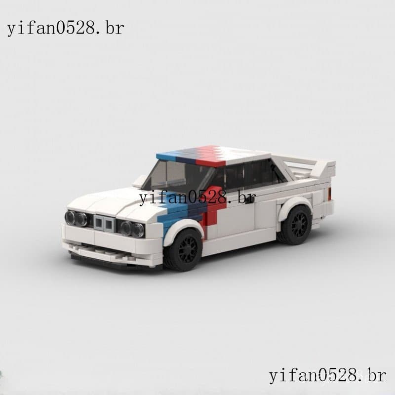 Moc blocos de construção criativo velocidade doméstica série 8 grade BMW M3 Retro tráfego Jam carro esportivo menino jog