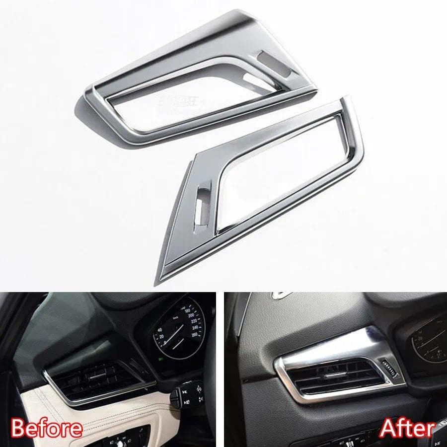 YAQUICKA 2x Interior Do Carro Frente Lado Saída De Ar Ventilação Quadro Guarnição Capa Para BMW Série 2 218i 220i Gran A