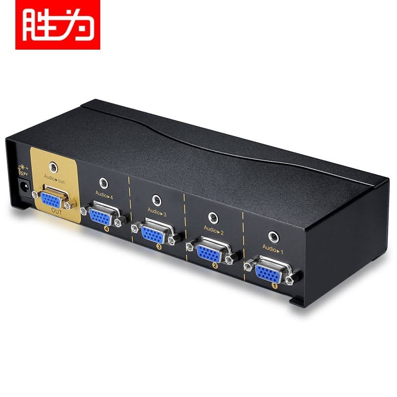 Melhor para vga Switcher dois-em-um para fora tela do computador conversor de áudio e vídeo controle remoto configuração
