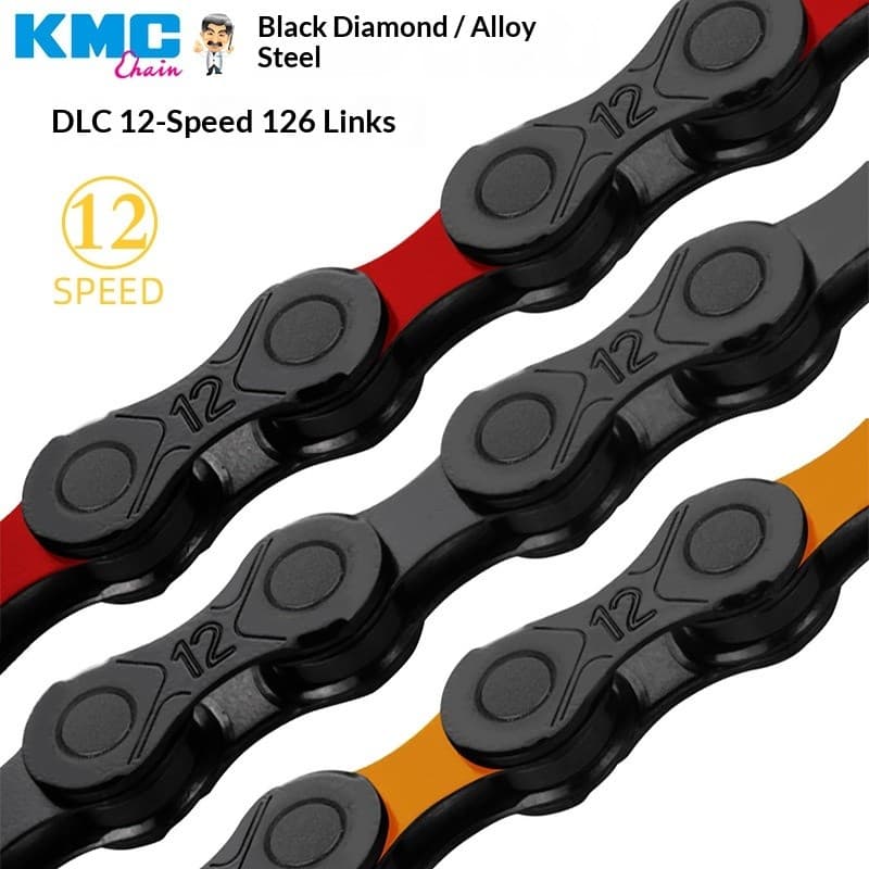 Corrente de bicicleta de 12 velocidades KM DLC X12 Corrente de diamante Mountain Bike Road Bike Nível de competição