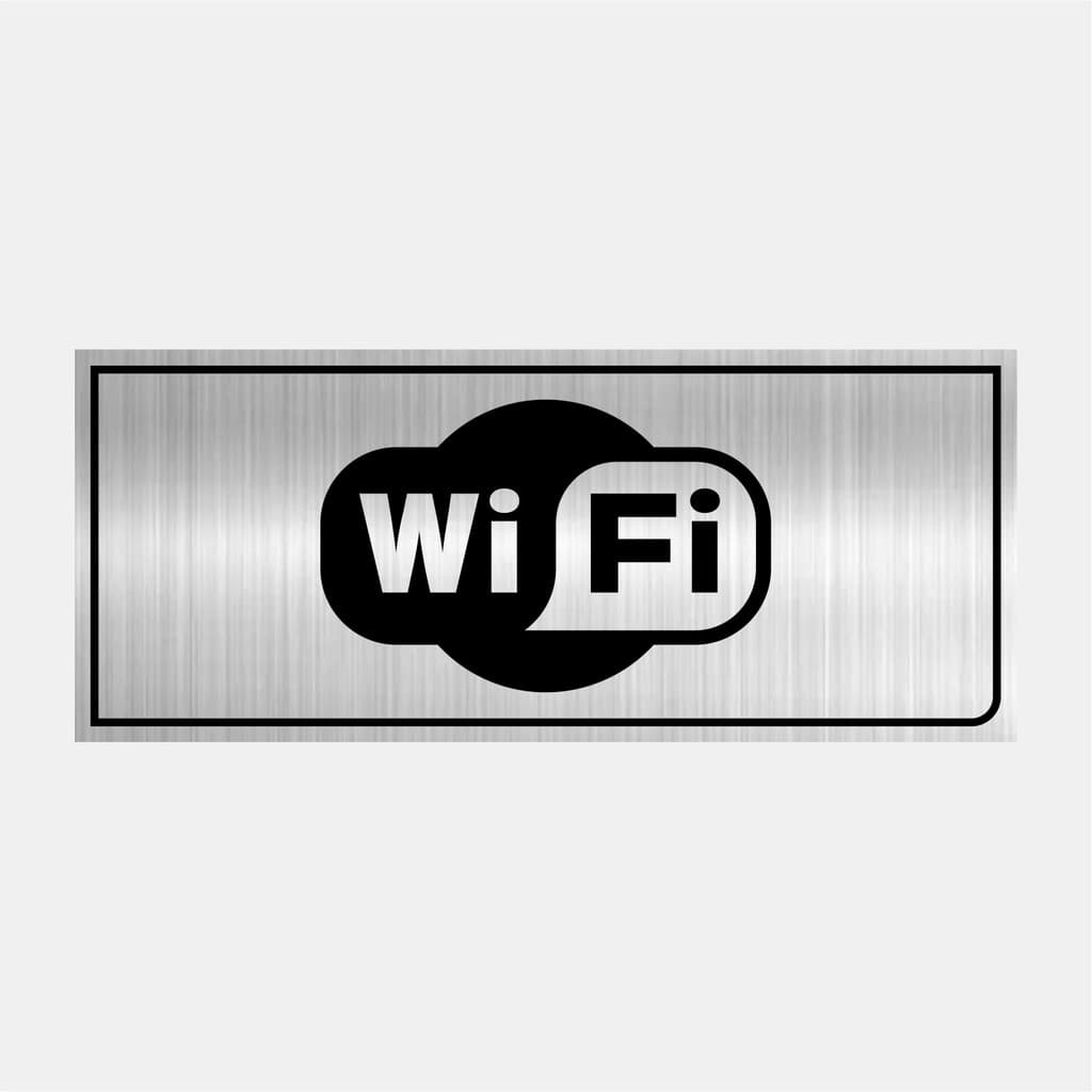Placa Identificação Identificação Ambiente Wifi 24x10cm